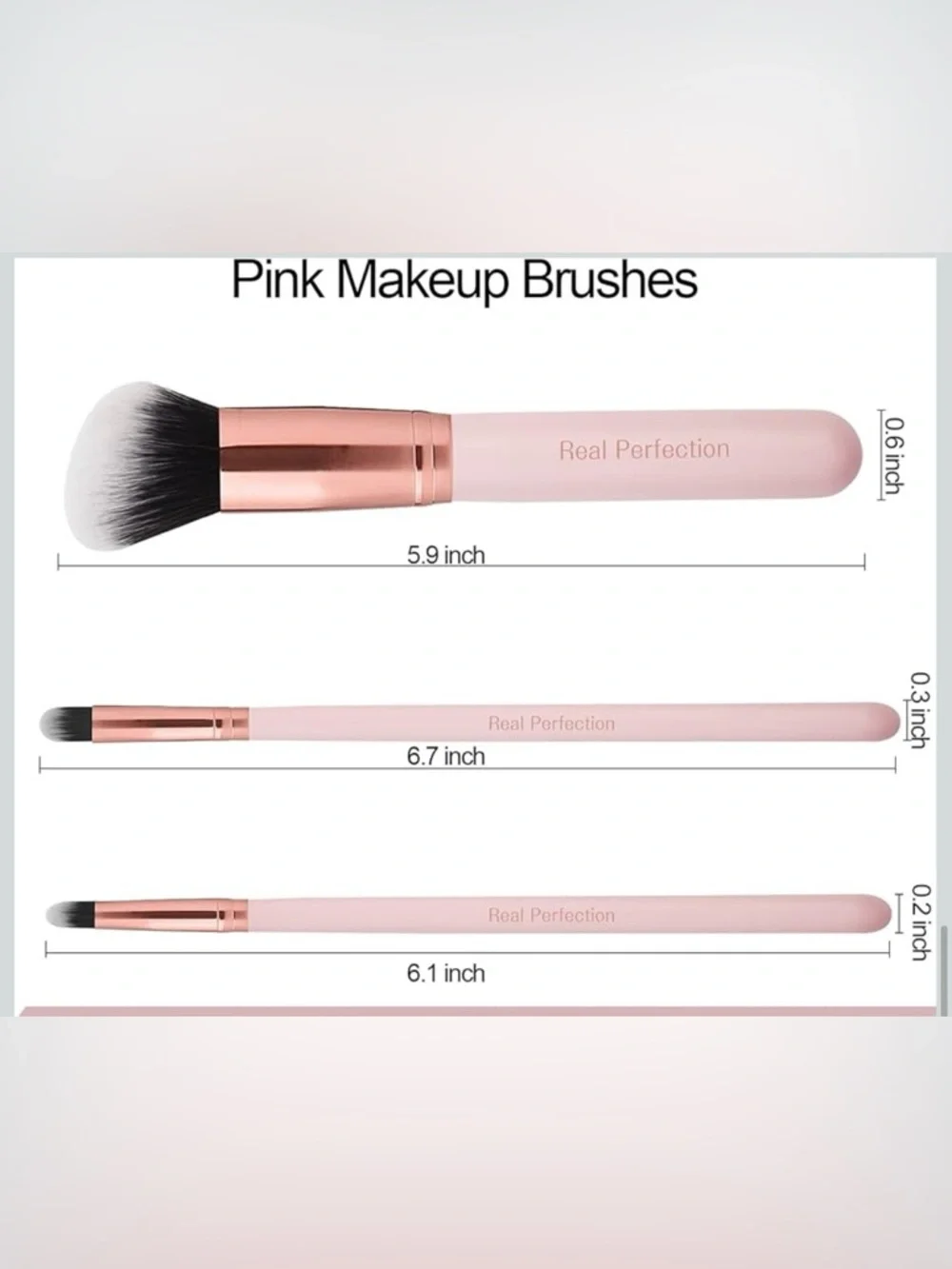 Perfection Pink and Rose Gold Professional Makeup Brush Set